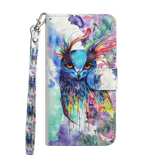 3D Painting Pattern Horizontal Flip TPU + PU Leather Case with Holder & Card Slots & Wallet For Huawei P20 Lite(Watercolor Owl) by buy2fix