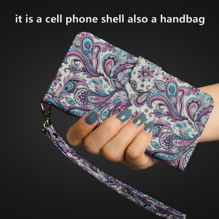 3D Painting Pattern Horizontal Flip TPU + PU Leather Case with Holder & Card Slots & Wallet For Huawei Y5 (2019)(Spiral Pattern) by buy2fix