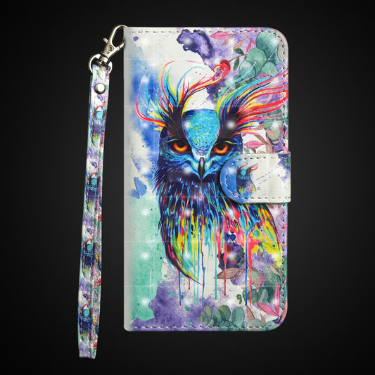 3D Painting Pattern Horizontal Flip TPU + PU Leather Case with Holder & Card Slots & Wallet For Huawei Y7 (2019) / Y7 Pro (2019) / Y7 Prime (2019)(Watercolor Owl) by buy2fix