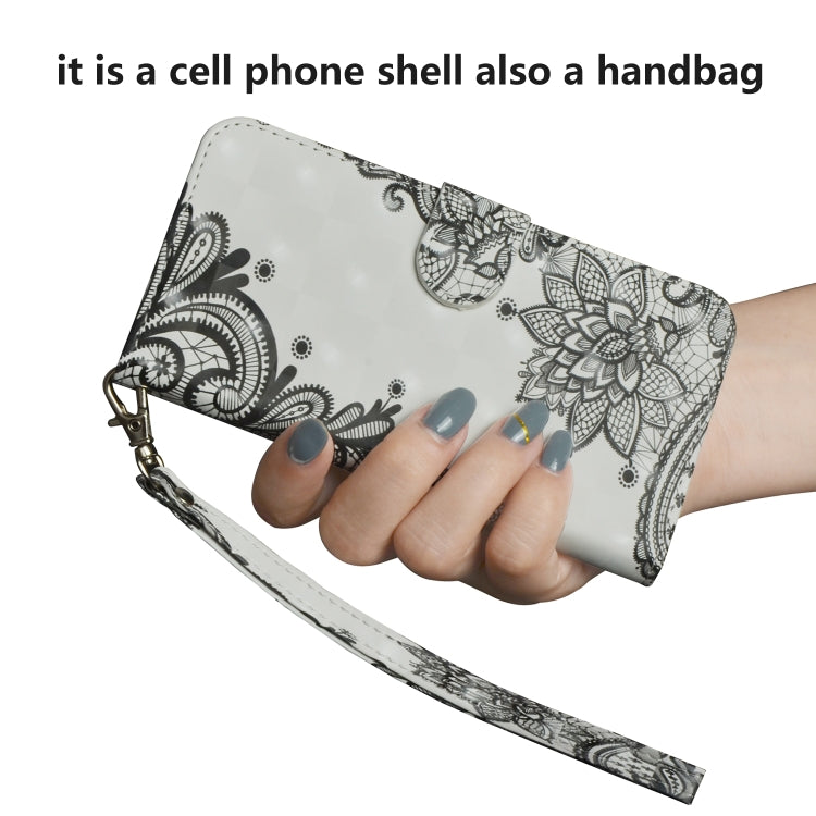 For iPhone SE 2022 / SE 2020 / 8 / 7 3D Painting Pattern Horizontal Flip TPU + PU Leather Case with Holder & Card Slots & Wallet(Black Flower) by ESR