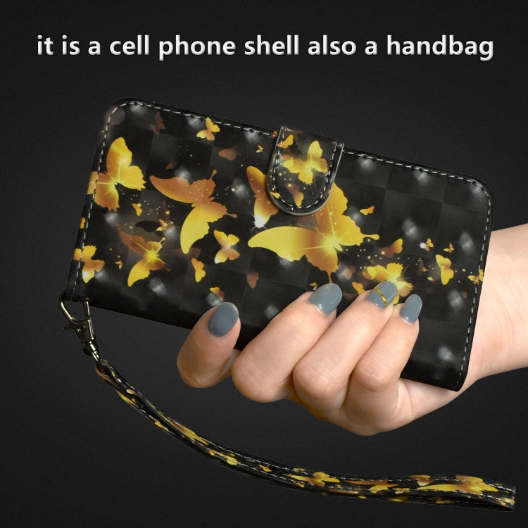 3D Painting Pattern Horizontal Flip TPU + PU Leather Case with Holder & Card Slots & Wallet For Galaxy A20e(Golden Butterfly) by buy2fix