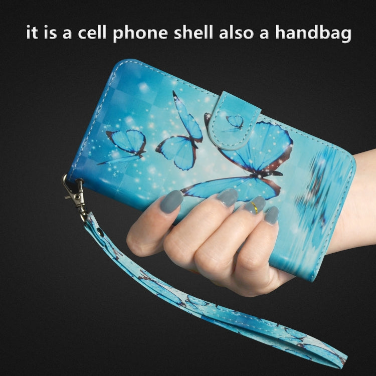 3D Painting Pattern Horizontal Flip TPU + PU Leather Case with Holder & Card Slots & Wallet For Galaxy A20e(Three Butterfly) by buy2fix