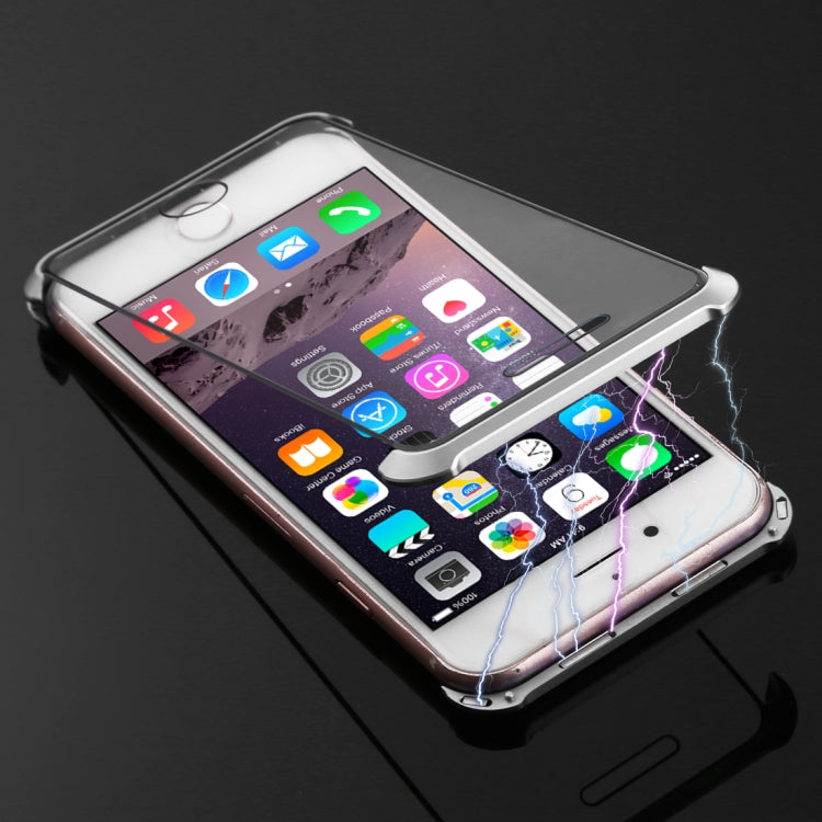 Ultra-Thin Angular Frame Magnetic Absorption Double-Sided Tempered Glass Shell for iPhone 8(Silver) - More iPhone Cases by NILLKIN | Online Shopping UK | buy2fix