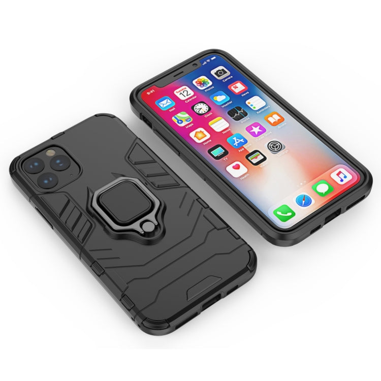 Panther PC + TPU Shockproof Protective Case with Magnetic Ring Holder for iPhone 11 Pro(Black) by buy2fix