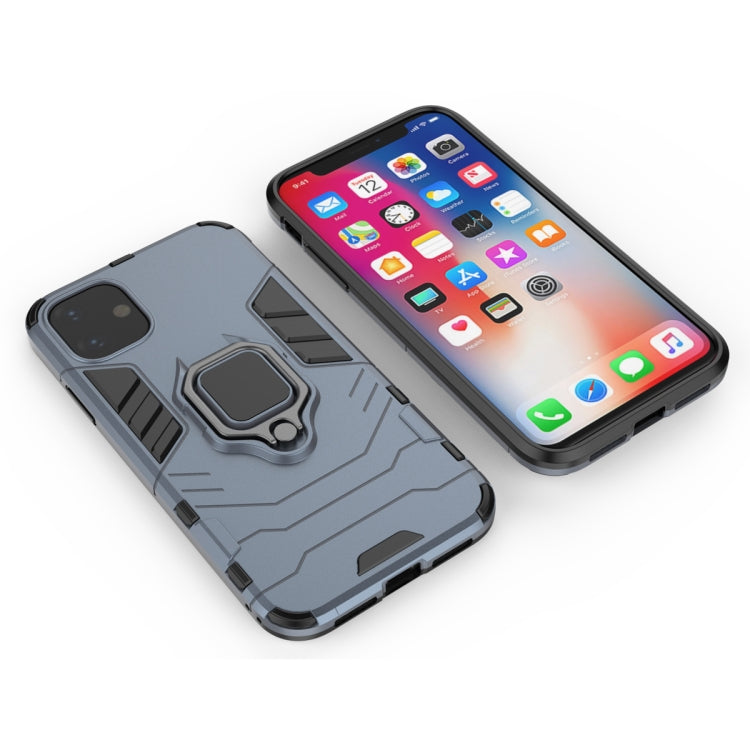 Panther PC + TPU Shockproof Protective Case with Magnetic Ring Holder for iPhone 11(Grey) by buy2fix
