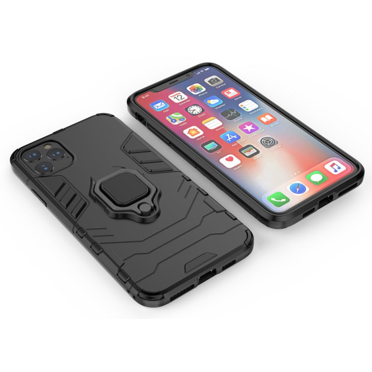 Panther PC + TPU Shockproof Protective Case with Magnetic Ring Holder for iPhone 11 Pro Max(Black) by buy2fix
