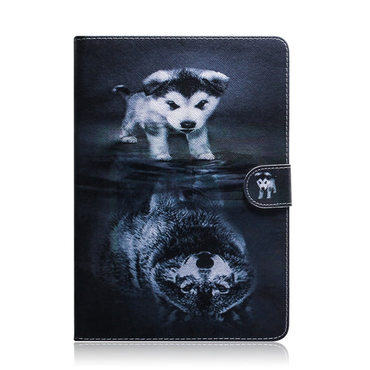 3D Colored Drawing Horizontal Flip Leather Case with Holder & Card Slot & Wallet For Galaxy Tab A 8.0 (2019) / T290 / T295(Wolf And Dog) by buy2fix
