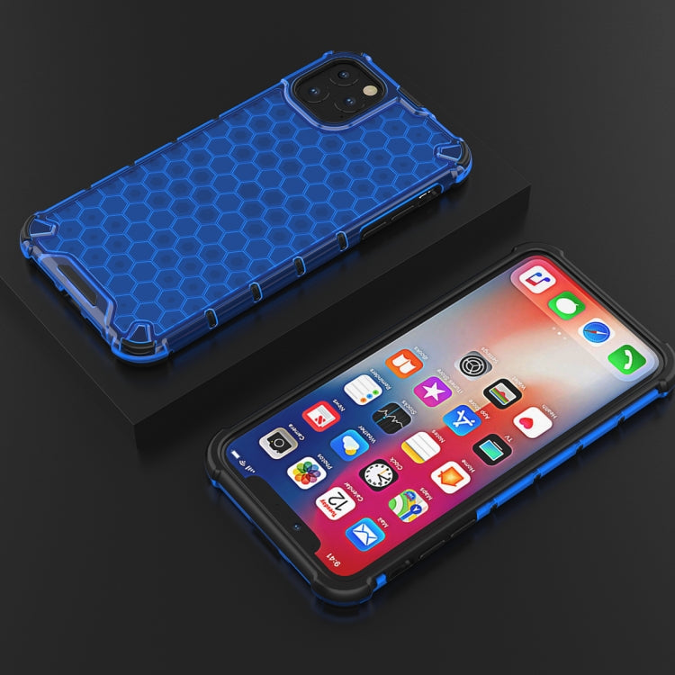 Shockproof Honeycomb PC + TPU Case for iPhone 11(Blue) by buy2fix