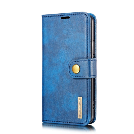For iPhone 11 Pro DG.MING Crazy Horse Texture Flip Detachable Magnetic Leather Case with Holder & Card Slots & Wallet (Blue) by DG.MING