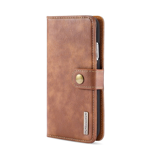 For iPhone 11 DG.MING Crazy Horse Texture Flip Detachable Magnetic Leather Case with Holder & Card Slots & Wallet (Brown) by DG.MING