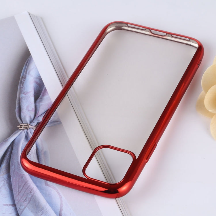 Transparent TPU Anti-Drop And Waterproof Mobile Phone Protective Case for iPhone 11(Red) by buy2fix
