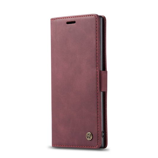 CaseMe-013 Multifunctional Horizontal Flip Leather Case with Card Slot & Holder & Wallet for Galaxy Note 10+(Wine) by CaseMe