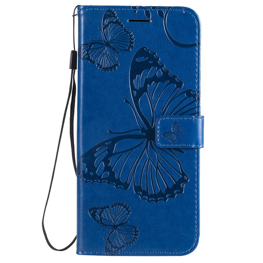 Pressed Printing Butterfly Pattern Horizontal Flip PU Leather Case with Holder & Card Slots & Wallet & Lanyard For Huawei P Smart Z / Y9 Prime 2019(Blue) by buy2fix