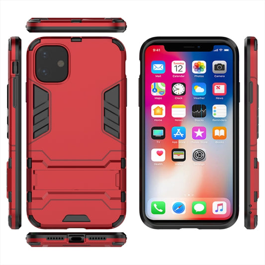 Shockproof PC + TPU Case with Holder for 11(Red) by buy2fix