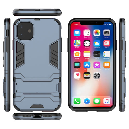 Shockproof PC + TPU Case with Holder for 11(Navy) by buy2fix