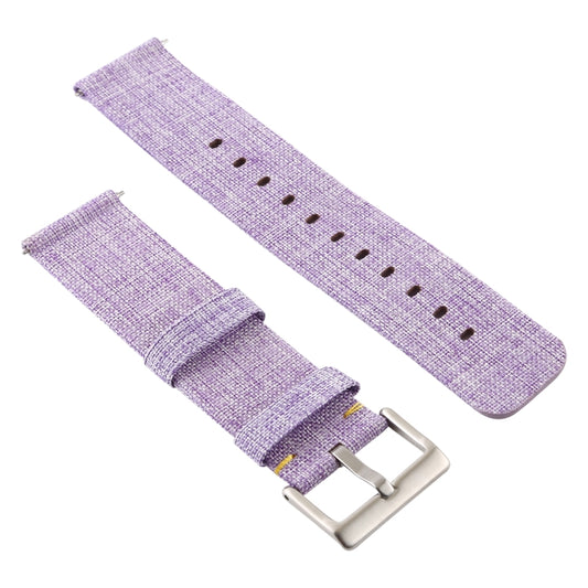 Simple Fashion Canvas Watch Band for Fitbit Versa / Versa 2(Light Purple) by buy2fix