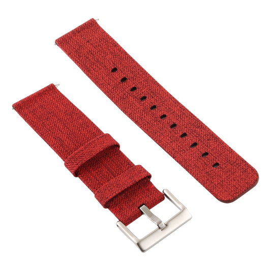 Simple Fashion Canvas Watch Band for Fitbit Versa / Versa 2(Dark Orange) by buy2fix