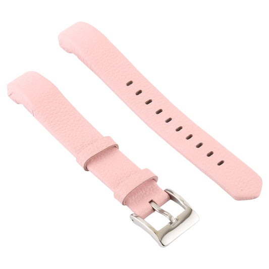 Smart Watch Shiny Leather Watch Band for Fitbit Alta(Pink) by buy2fix