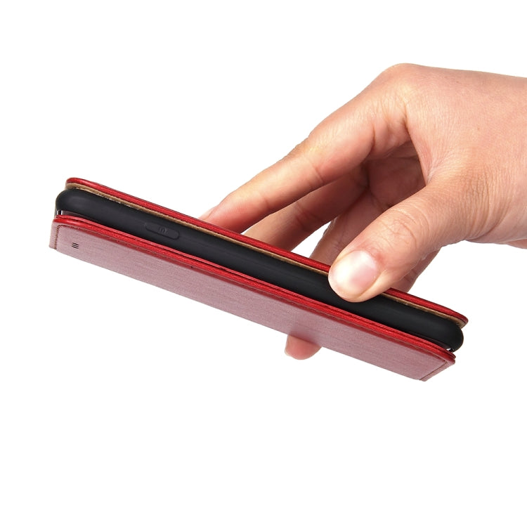 For iPhone SE 2022 / SE 2020 / 8 / 7 Fierre Shann PU Genuine Leather Texture Horizontal Flip Leather Case with Holder & Card Slots & Wallet(Red) by FIERRE SHANN