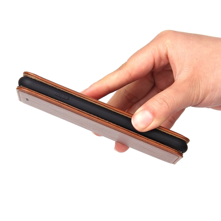 For iPhone SE 2022 / SE 2020 / 8 / 7 Fierre Shann PU Genuine Leather Texture Horizontal Flip Leather Case with Holder & Card Slots & Wallet(Brown) by FIERRE SHANN