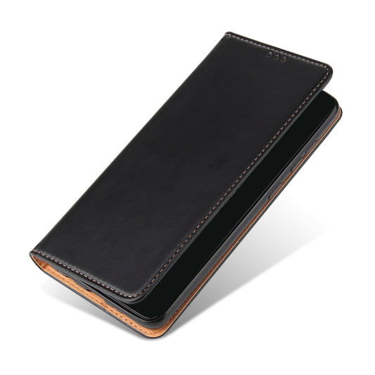 For Samsung Galaxy A71 5G Fierre Shann PU Genuine Leather Texture Horizontal Flip Leather Case with Holder & Card Slots & Wallet(Black) by FIERRE SHANN