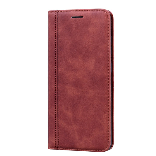 For Samsung Galaxy S20 FE 5G Frosted Business Magnetic Horizontal Flip PU Leather Case with Holder & Card Slot & Lanyard(Brown) by buy2fix