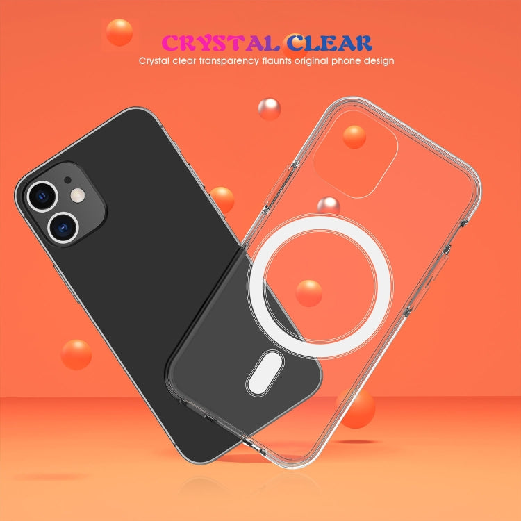 For iPhone 11 Pro Magsafe Case Simple Magnetic Ring All-inclusive Clear Crystal Acrylic PC +TPU Shockproof Case (Transparent) by buy2fix