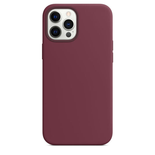 For iPhone 12 / 12 Pro Magnetic Liquid Silicone Full Coverage Shockproof Magsafe Case with Magsafe Charging Magnet(Wine Red) by buy2fix