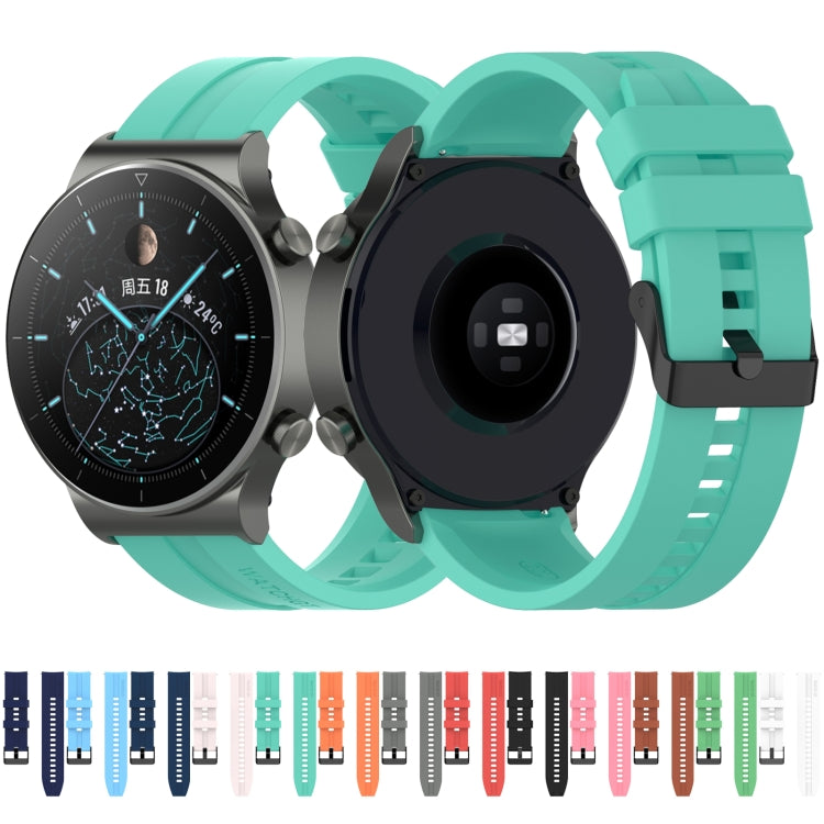 For Huawei Watch GT 2 Pro Silicone Watch Band with Black Steel Buckle(Black) by buy2fix