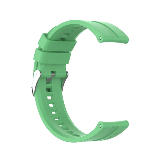 For Xiaomi Watch Color Sport Silicone Watch Band with Silver Steel Buckle(Mint Green) by buy2fix
