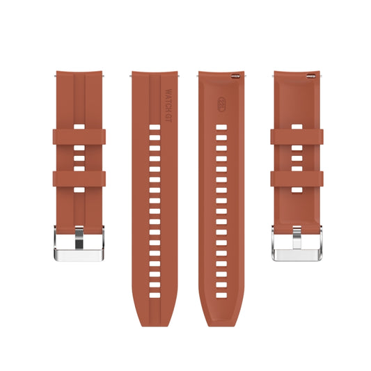 For Xiaomi Watch Color Sport Silicone Watch Band with Silver Steel Buckle(Orange) by buy2fix