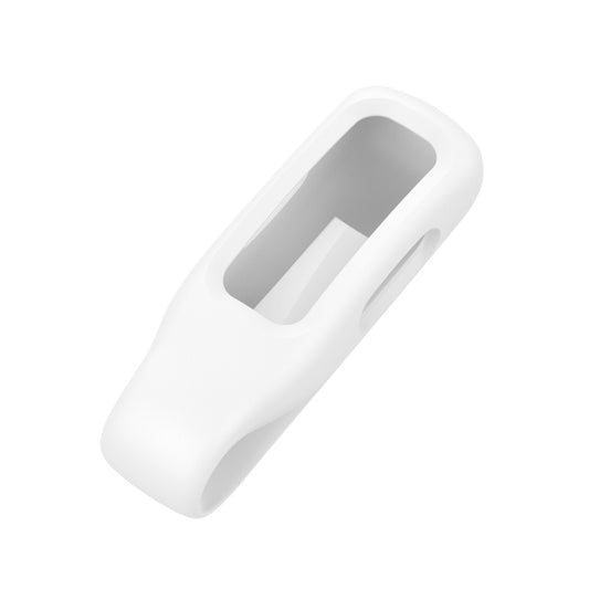For Fitbit Inspire 2 Steel Sheet Silicone Protective Clip Case Cover(White) by buy2fix