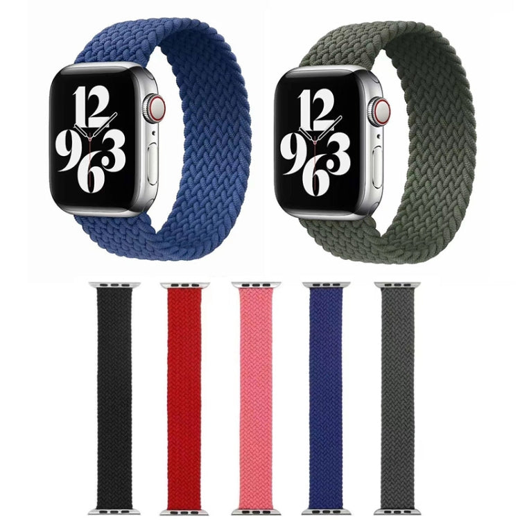 Single-turn Nylon Woven Watch Band For Apple Watch Series 7 41mm / 6 & SE & 5 & 4 40mm / 3 & 2 & 1 38mm, Size:S(Green) by buy2fix