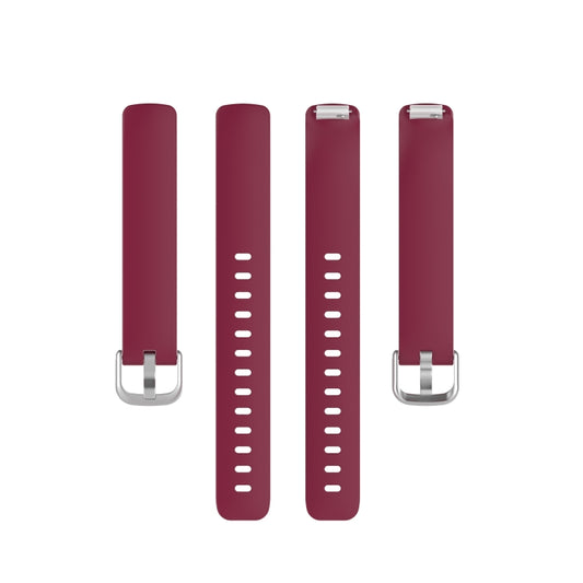 For Fitbit Inspire 2 TPE Watch Band, Size:S(Wine Red) by buy2fix