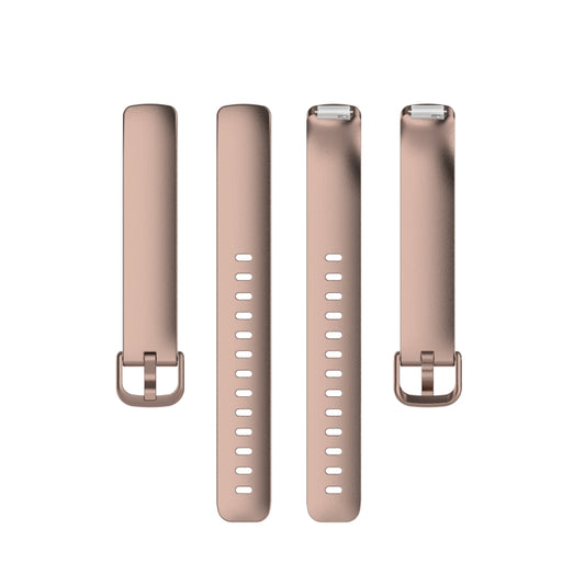 For Fitbit Inspire 2 TPE Watch Band, Size:S(Rose Gold) by buy2fix