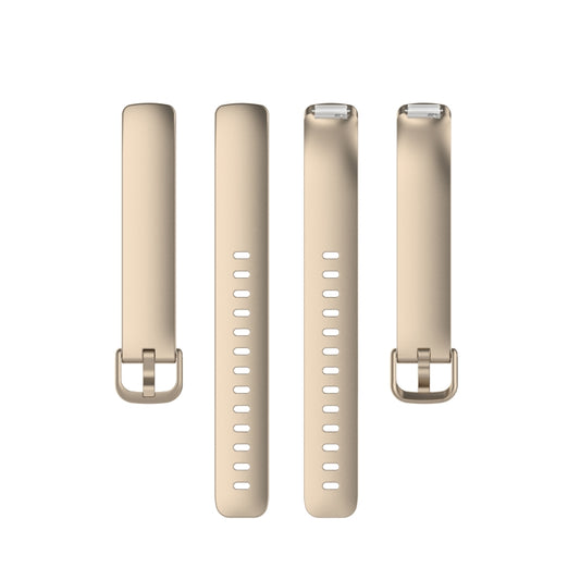 For Fitbit Inspire 2 TPE Watch Band, Size:S(Champagne Gold) by buy2fix