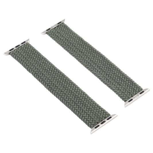 Single-turn Nylon Woven Watch Band For Apple Watch Ultra 49mm&Watch Ultra 2 49mm / Series 9&8&7 45mm / SE 3&SE 2&6&SE&5&4 44mm / 3&2&1 42mm, Size:M(Green) by buy2fix