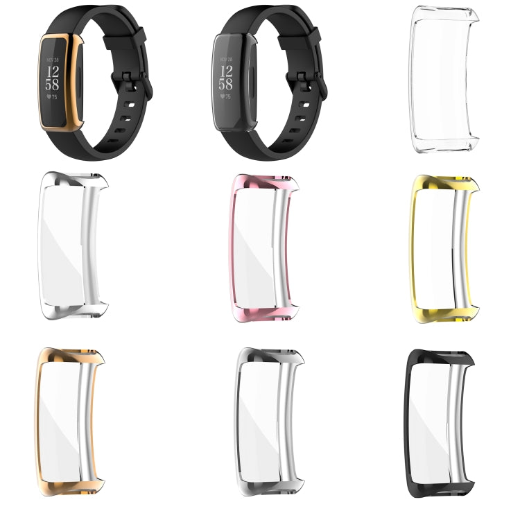 For Fitbit Inspire 2 Full Coverage TPU Protective Case Cover(Gold) by buy2fix