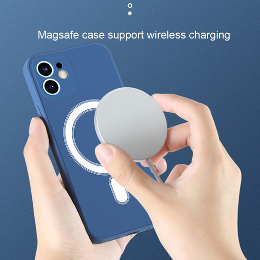 For iPhone 12 Pro Silicone Full Coverage Shockproof Magsafe Case(Grey) by buy2fix
