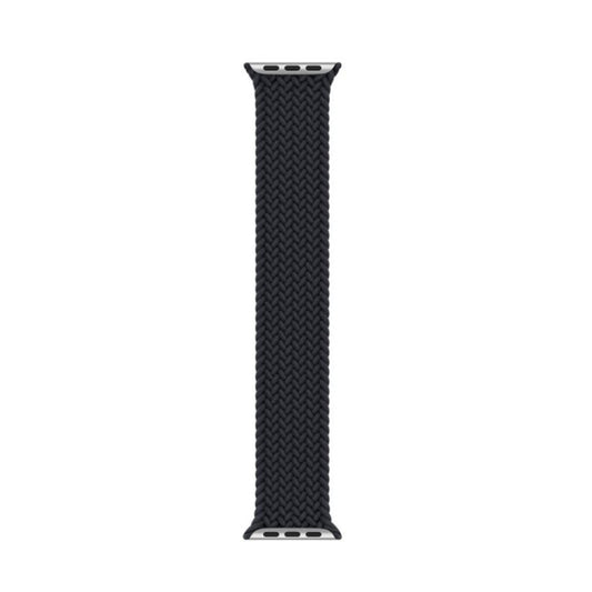 Nylon Single-turn Braided Watch Band For Apple Watch Series 9&8&7 41mm / SE 3&SE 2&6&SE&5&4 40mm / 3&2&1 38mm(Black) by buy2fix