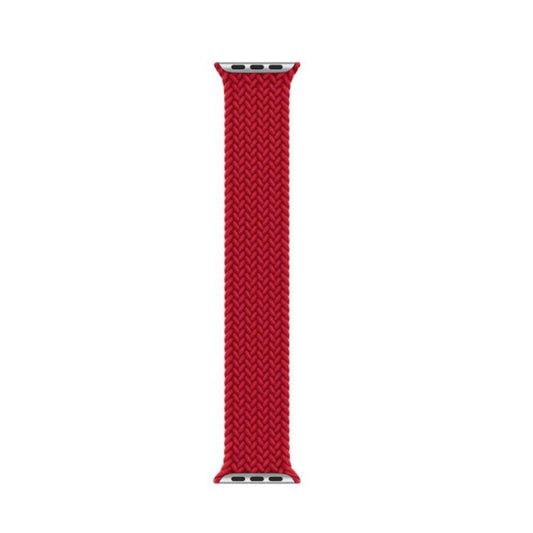 Nylon Single-turn Braided Watch Band For Apple Watch Series 7 41mm / 6 & SE & 5 & 4 40mm / 3 & 2 & 1 38mm, Length:M 145mm(Red) by buy2fix