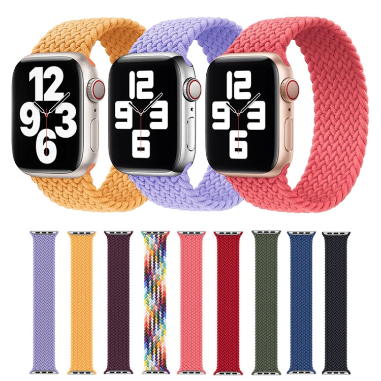 Nylon Single-turn Braided Watch Band For Apple Watch Series 7 41mm / 6 & SE & 5 & 4 40mm / 3 & 2 & 1 38mm, Length:M 145mm(Olive Green) by buy2fix