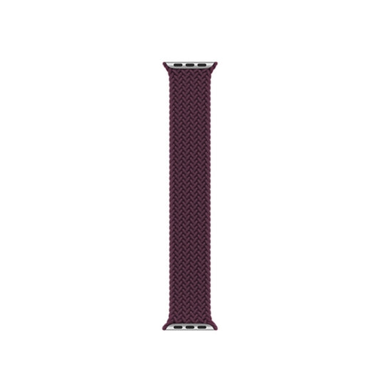 Nylon Single-turn Braided Watch Band For Apple Watch Series 9&8&7 41mm / SE 3&SE 2&6&SE&5&4 40mm / 3&2&1 38mm, Length:L 155mm(Crimson Cherry) by buy2fix
