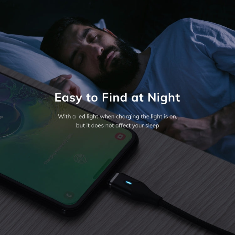 TOPK AM63 1m USB to 8 Pin + USB-C / Type-C + Micro USB 3 in 1 Flat Magnetic Metal Connector Nylon Braided Magnetic Fast Charging Data Cable(Red) by TOPK