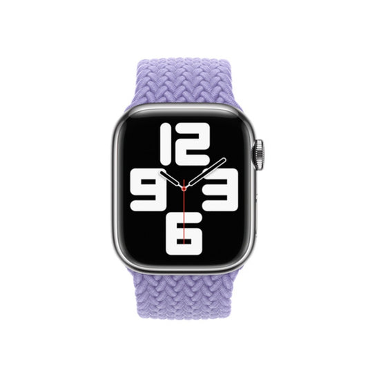 Nylon Single-turn Braided Watch Band For Apple Watch Ultra 49mm&Watch Ultra 2 49mm / Series 9&8&7 45mm / SE 3&SE 2&6&SE&5&4 44mm / 3&2&1 42mm, Length:M 155mm(British Lavender) by buy2fix