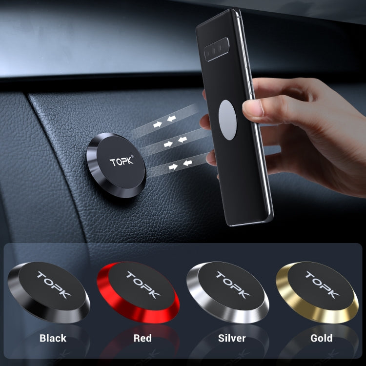 TOPK D21 Car Mobile Phone Holder Magnetic Universal In-car Phone Holder Stand(Black) by TOPK