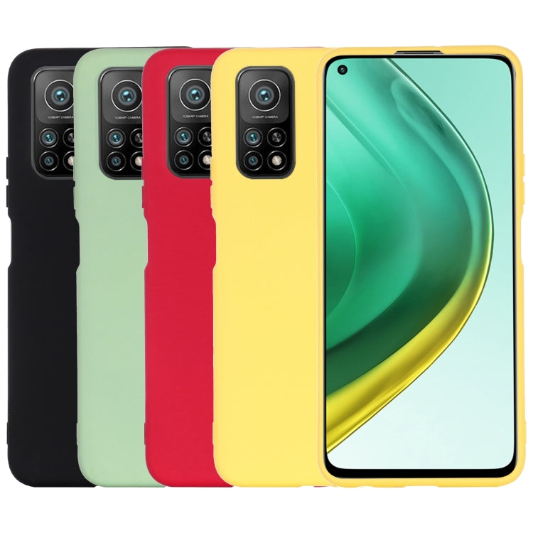 For Xiaomi Mi 10T / 10T Pro 5G / Redmi K30T / Redmi K30S Pure Color Liquid Silicone Shockproof Full Coverage Case(Yellow) by buy2fix