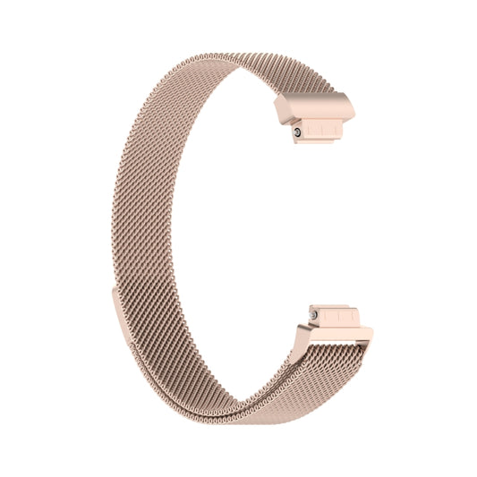 For Fitbit Inspire 2 Milanese Watch Band, Size:L(Champagne Gold) by buy2fix