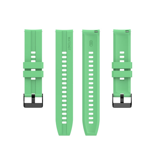 For Huawei Watch GT 2 42mm Silicone Watch Band with Black Buckle(Mint Green) by buy2fix