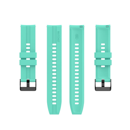 For Huawei Watch GT 2 42mm Silicone Watch Band with Black Buckle(Aurora Blue) by buy2fix